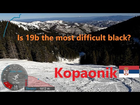 [4K] Skiing Kopaonik, 19b Ungroomed - Is This The Most Difficult Black? Serbia, GoPro HERO10