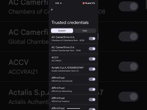 View User Certificates and Certificate Authorities on Android