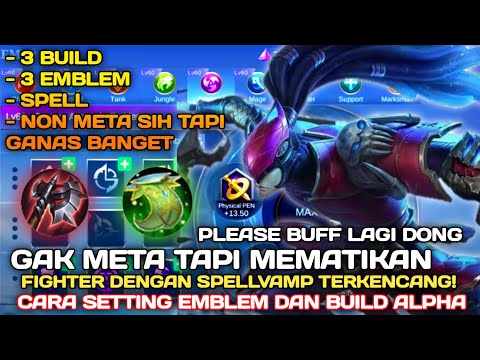 NEW PATCH 1.7.34-CARA SETTING EMBLEM DAN BUILD ALPHA TERSAKIT 2022 | EMBLEM ALPHA TERBARU