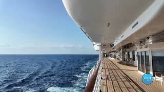Coral Princess Deck 7 Walk | Ocean Breeze & Stunning Fantail Views