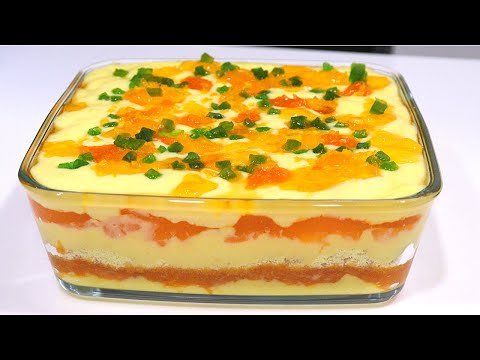 Orange Trifle Delight Recipe |Easy Homemade Fruit Pudding |Custard Trifle |Dessert Recipe-MyFlavours