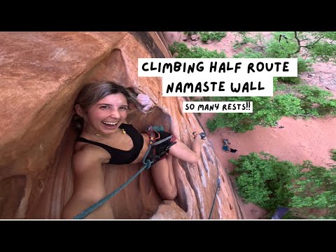 Climbing the 1/2 Route (5.10+) at Namaste Wall | Zion National Park | GoPro Raw POV