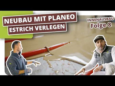 Estrich verlegen - Fließestrich auf Fußbodenheizung