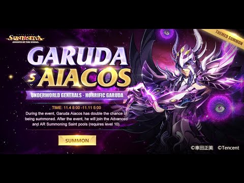 NOVO BANNER AIACOS DE GARUDA! GT MANDA MUITO BEM - Saint Seiya: Awakening
