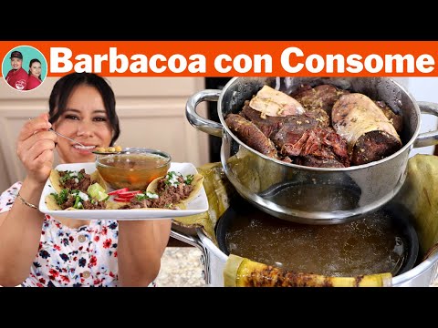 BARBACOA EN CASA!! CON TACOS ,CONSOME Y SALSA - Receta Mejorada la mejor que puedes hacer en Casa !