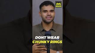 Dont wear chunky rings  | BeYourBest #shorts #trending #mensfashion #streetstyle #mensaccessories