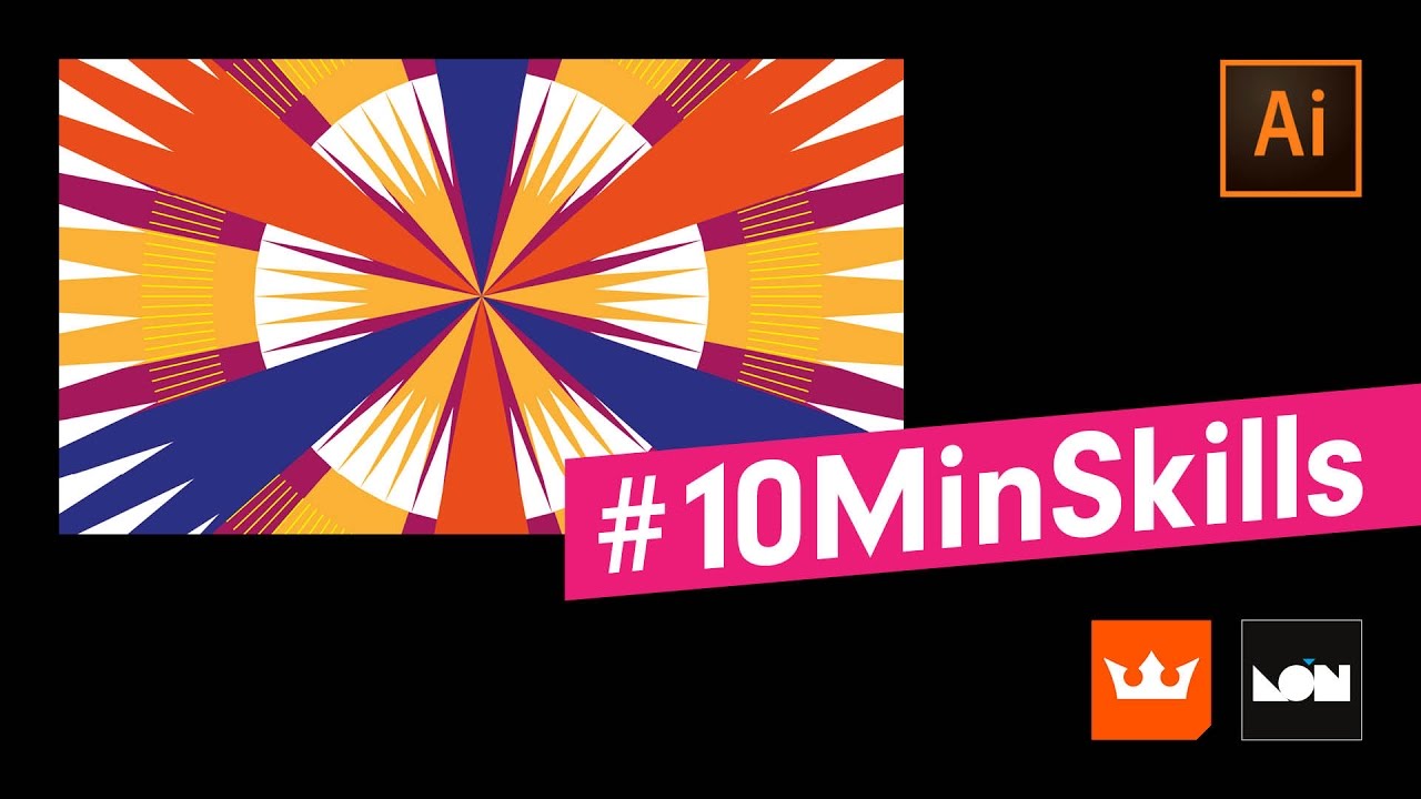 #10MinSkills - Create a radial pattern with Illustrator Rotate tool