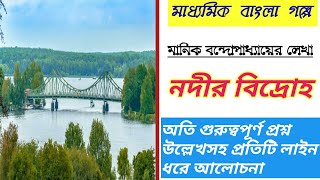 দশম শ্রেণির নদীর বিদ্রোহ গল্প বিষয়বস্তু | মাধ্যমিক বাংলা গল্প |  Nadir Bidroha by Manik Bandopadhyay