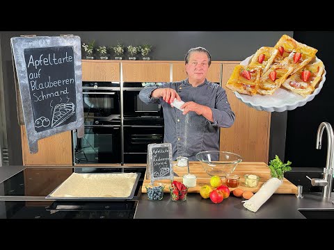 Apfeltarte auf Blaubeeren Schmand | Das schnelle Gericht