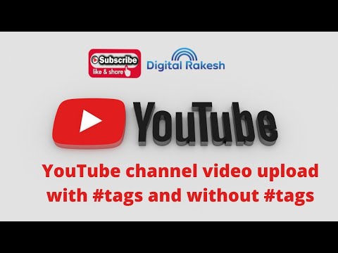 YouTube video upload with hashtags and without hashtags