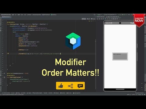 Modifier order matters!! : Jetpack Compose - 20