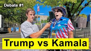 Asking People Who Will Win The 1st Trump vs Harris Presidential Debate