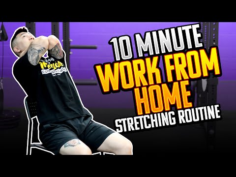 10 Minute WORK FROM HOME Stretching Routine (FOLLOW ALONG!)