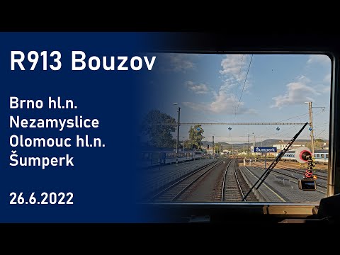 OČIMA STROJVŮDCE: R 913 Bouzov (26.6.2022)