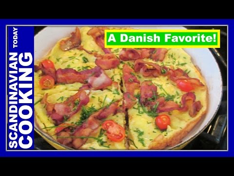 Dansk Flæskeæggekage - How to make a Danish Bacon Omelette - Æggekage