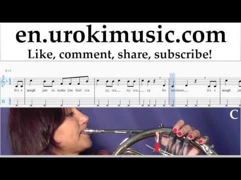 French Horn lessons Lana Del Rey - Young And In Love Sheet Music Tutorial Part#2 um-hli352