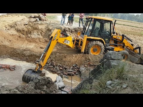 JCB Working For New Bridge Construction - Dozer Working Video