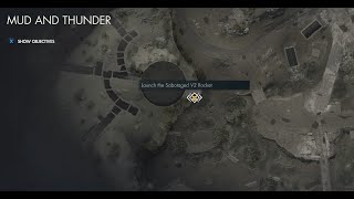 Destroy V2 Rocket - ENDING - Mud and Thunder - Sniper Elite Resistance - Locate V2 Launch Controls
