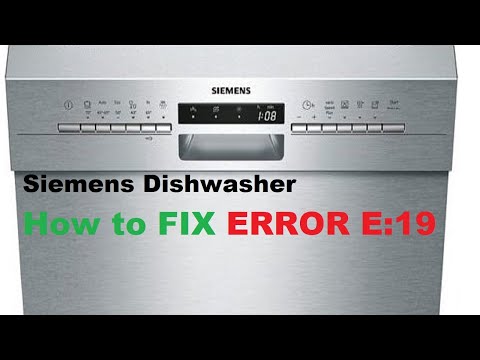 How to fix E:19 Siemens dishwasher e19 error 19, disassembling and clean Geschirrspüler Fehler DIY
