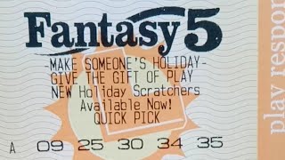 WOW HUGE WIN ON FANTASY 5 CALIFORNIA LOTTERY!!