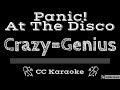 Panic At The Disco Crazy Genius CC Karaoke Instrumental Lyrics