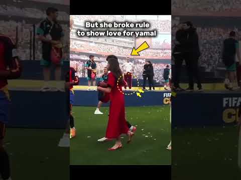 queen letizia left family to hug lamine yamal#SpainWorldChampion#WorldChampions #FIFAWorldCup