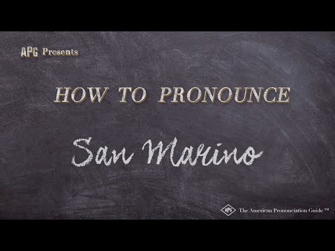 How to Pronounce San Marino (Real Life Examples!)