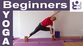 Iyengar Yoga for Beginners. 20 minute class for tight hips and legs
