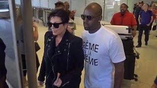 Kris Jenner And Corey Gamble Return From London