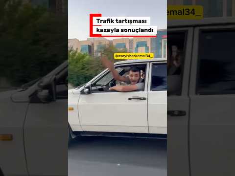 Konya’da Tartışmanın ardından öne geçen sürücü fren yapınca, arkadaki sürücü araca çarptı.