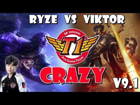 [ SKT T1 Crazy ] - Ryze vs Viktor Top - Patch 8.24 KR Ranked - KDA 9/1/6