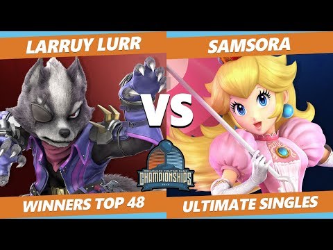 DHATL 2019 SSBU Singles - T1 | Larry Lurr (Wolf) Vs. eU | Samsora (Peach) Tournament Winners Top 48