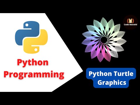 Colourfull Animated Shape With Python Programming Python Turtle Graphics Code Marathi