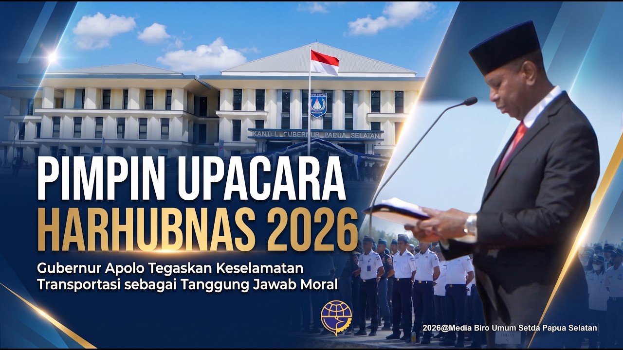 Pimpin Upacara HARHUBNAS , Gubernur Apolo Tegaskan Keselamatan Transportasi Tanggung Jawab Moral
