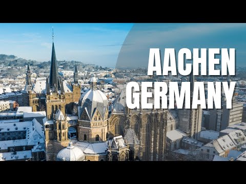 Aachen, Germany in Winter | Cinematic Aerial Views of a Snowy Historic City