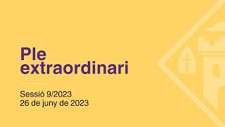 Ple municipal extraordinari pel sorteig de les meses electorals eleccions generals del 23 de juliol