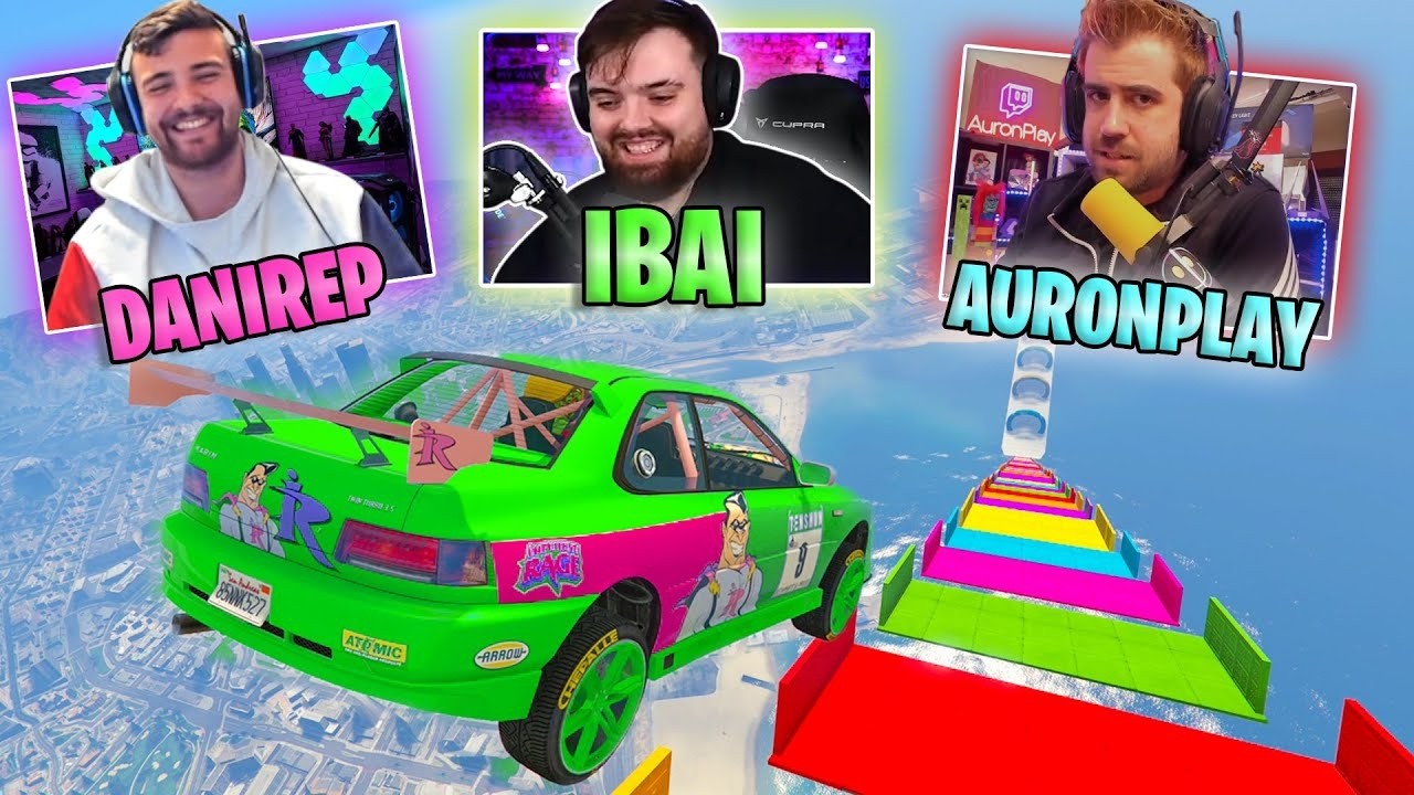 MI PRIMERA MEGA RAMPA IMPOSIBLE CON IBAI Y AURONPLAY! INCREIBLE! - GTA 5 ONLINE