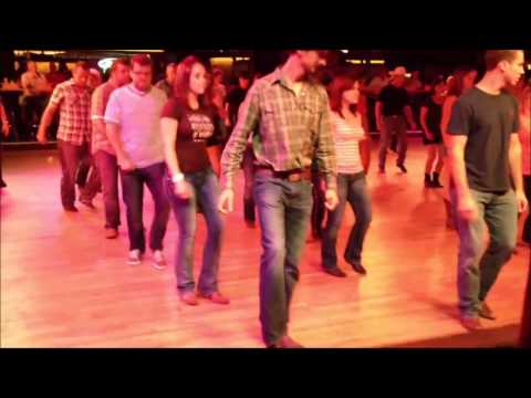 People Line Dancing to Boot Scootin Boogie performed live by The Milkman's Sons