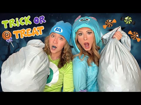 KAYLA & KALLI OFFICIAL HALLOWEEN TRICK-OR-TREAT + HAUNTED HOUSE VLOG 2025 👻🎃 #trend #trickortreat