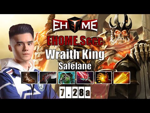 Wraith King Safelane | EHOME.Sccc | INSANE 902 GPM FLASH FARMING | 7.28a Gameplay Highlights