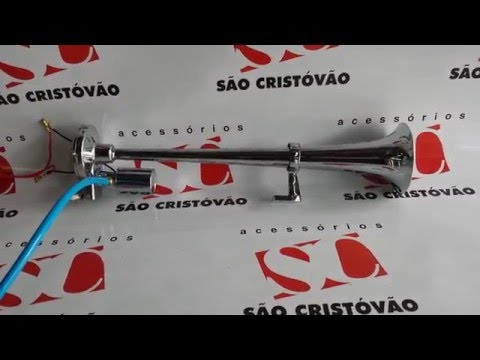 Buzina a ar máritima em metal tamanho médio