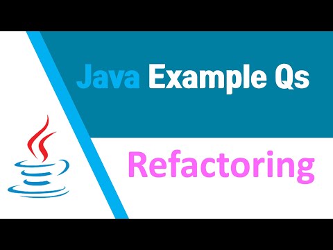 Java Example Questions Refactoring