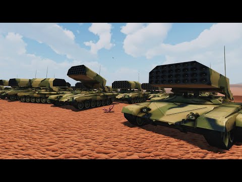 500 TOS-1 THERMOBARIC MLRS + 500 TANKS vs 3 MILLION ZOMBIES