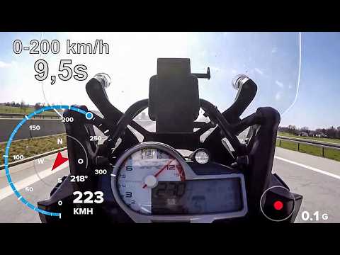 BMW S1000XR GPS-Messung Beschleunigung - 0-250 km/h
