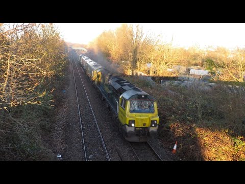 **FL CONVOY** 70010 & 66518 & 66623 & 70003 on 0K98 Hope Earles Sdgs - Crewe BH on 30.11.19 - HD