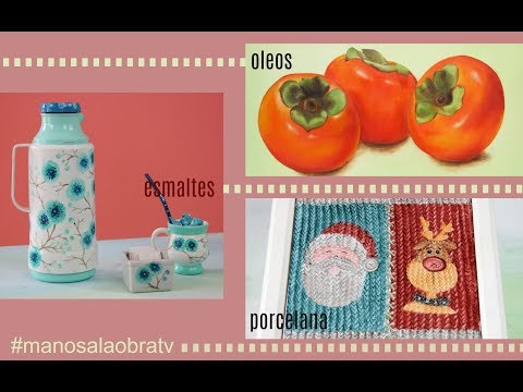 ManosalaObraTv Programa 94  Pintar Cuadros - Set Matero - Pintura sobre Porcelana