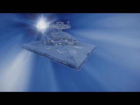 Star Destroyer Exiting Hyperspace - Blender Test V003