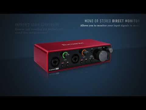 Focusrite Scarlett 2i2 3rd Gen 2x2 Interface with AT2020 Mic, Stand, XLR Cable, Shock Mount & Filter