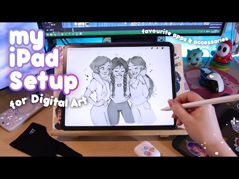 My Cozy iPad setup for DIGITAL ART 🎨 favourite apps, accessories and taking care of your tech