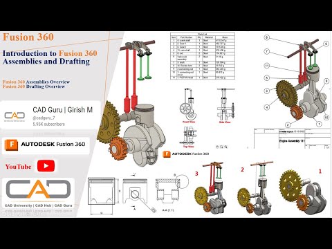Introduction to Fusion 360 Assembly and Drafting | Fusion 360 Course for Beginners